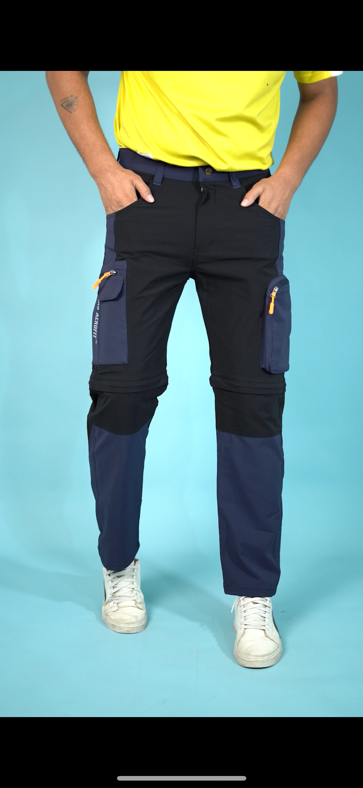 JAG Aerofit Convertible Travel & Hiking Pants | 5 Pocket Design | Stretchable Fabric | Olive