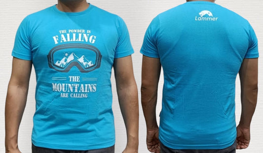 JAG 100% Premium Cotton Tshirt | Half Sleeves | Powder is falling