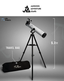 Pegasus 76700 Reflector Telescope | Magnification 105x to 348x: Barlow + 20mm = 105x | Barlow + 12.5mm = 168x | Barlow + 6mm = 348x | Finder scope Optical Finderscope 5X24