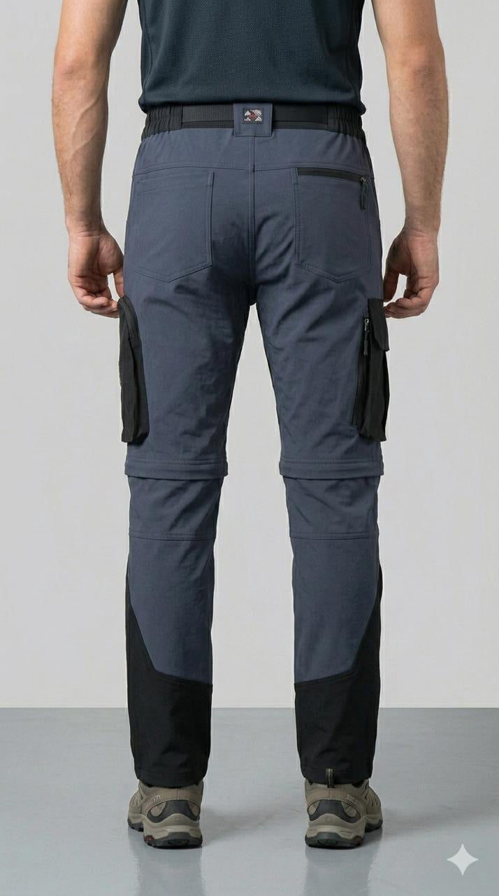 JAG Aerofit Convertible Travel & Hiking Pants | 5 Pocket Design | Stretchable Fabric | Deep Blue | Pants for Trekking