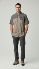 JAG Summit Seeker Hiking, Trekking & Travel Shirt | Ultra Light Parachute Fabric | Half Sleeves | Quick Dry | Mountains