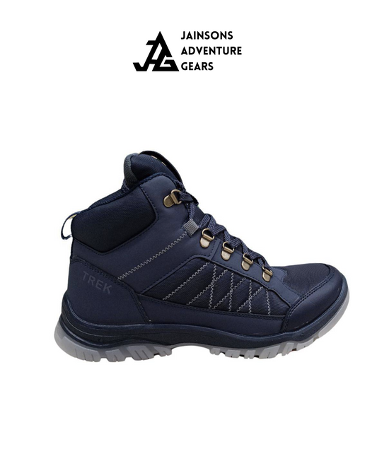 CTR Trek - 2 High Ankle Light Weight Trekking and Hiking Shoes - Blue