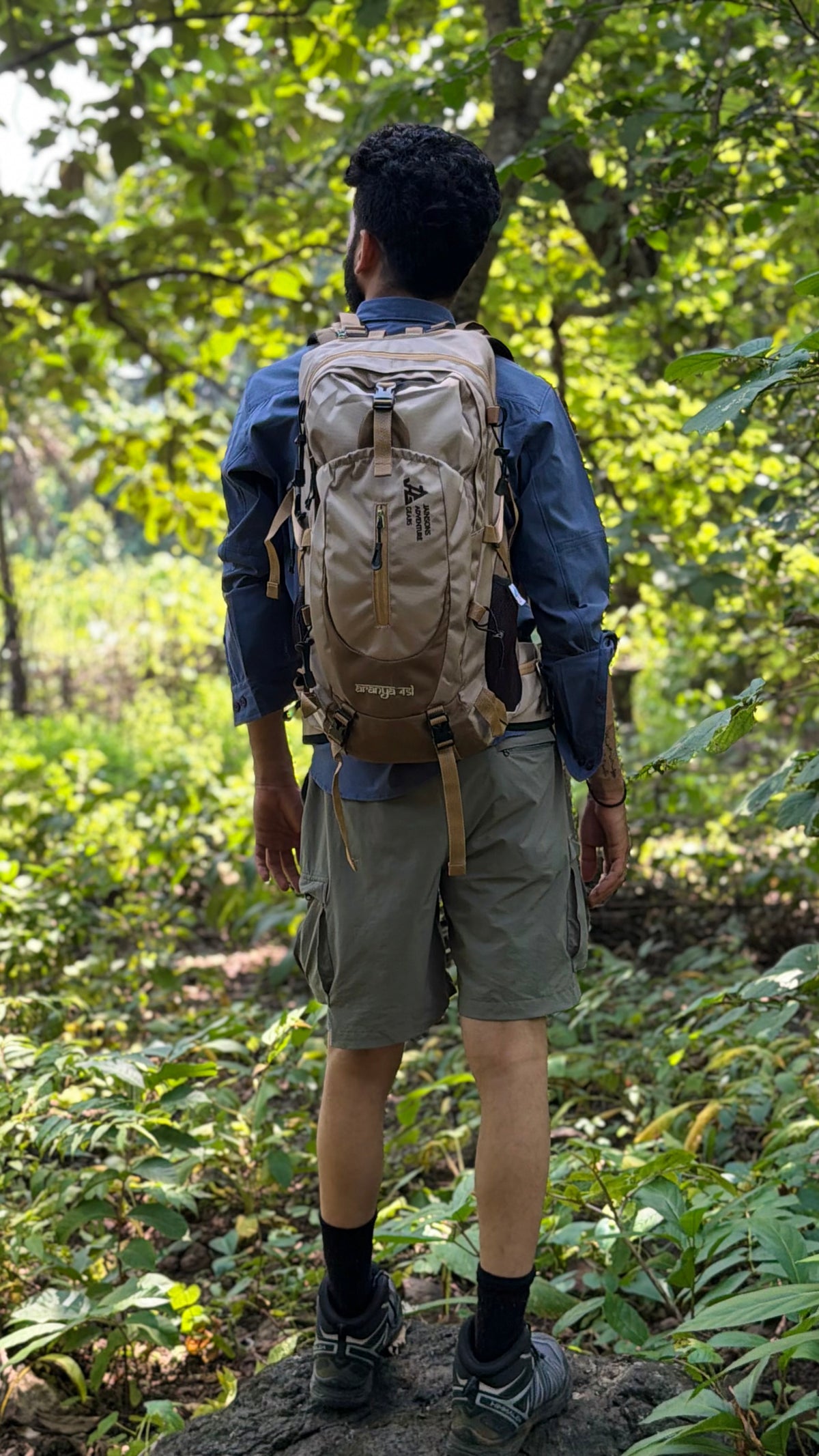 JAG Aranya 45L Alpine Backpack | Limited Edition | Air Flow Back Support | Twin Aluminium Rods + Mesh | Desert Fawn