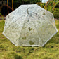 Jainsons Transparent Long Umbrella with Fril | White