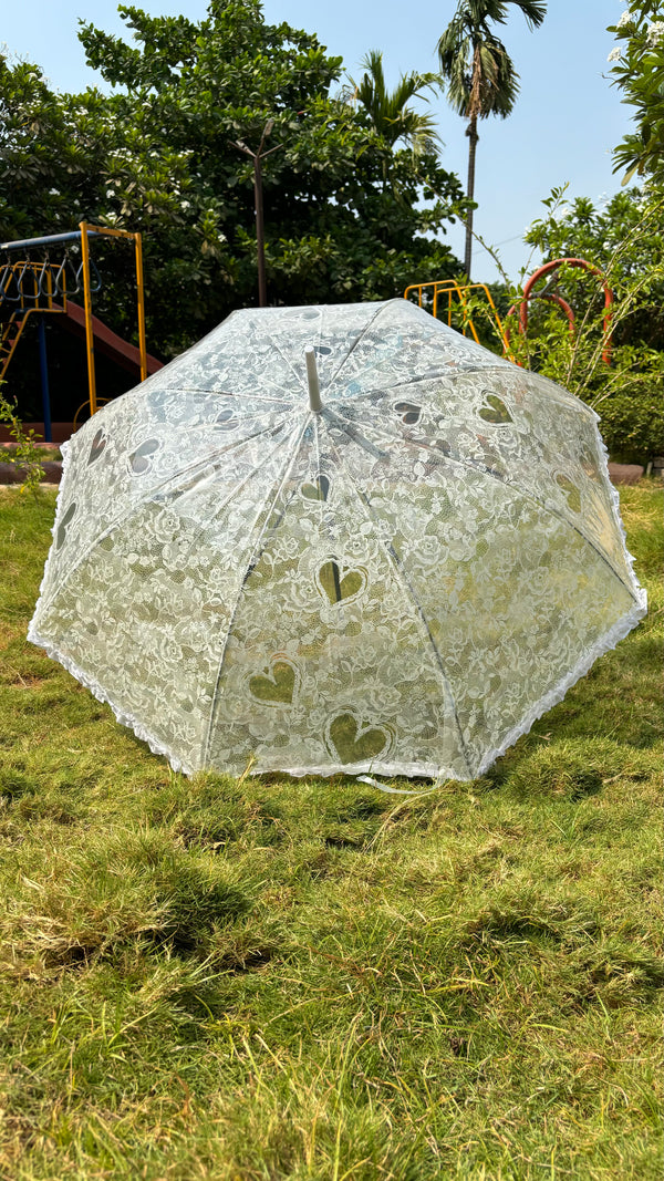 Jainsons Transparent Long Umbrella with Fril