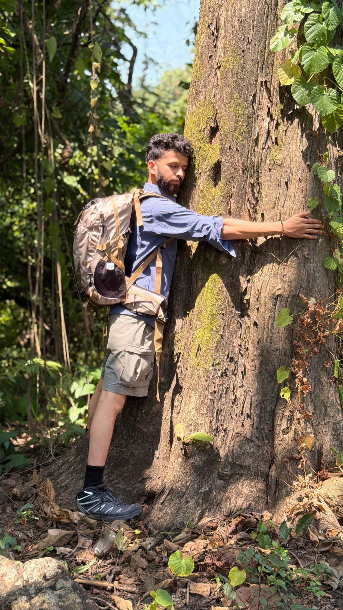 JAG Aranya 45L Alpine Backpack | Limited Edition | Air Flow Back Support | Twin Aluminium Rods + Mesh | Desert Fawn