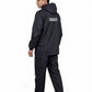 Jainsons Premium Men's Raincoat Set | Black & Red | Waterproof Hooded Rain Suit with Jacket, Pants & Carry Pouch