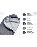 Tripole Shivalik Indoor and Outdoor Sleeping Bag for Hiking, Trekking and Travelling | Mummy Shape | 3 Year Warranty (-10°C Army Green)