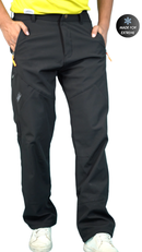 JAG Mt. Kailash Series Trekking & Hiking Pants | Snow Proof | Fleece Inside | Unisex Design | Bonded Fleeced Fabric | Snow Trekking Pants | Triple Layered Fabric | Jet Black - Limited Edition