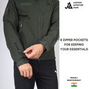JAG Z+ Minus 5 TACTICAL PRO JACKET | 8 POCKETS | Tactical Snowproof Jacket | 11 Zippers | Winter Jacket | Army Green | Garud Edition Tactical Jacket