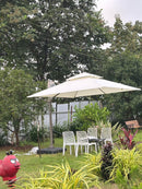 Luxury Side Pole Roman Umbrella | 360 Degrees Rotational | Water Base | 3.3 mtrs each side | Jumbo Size