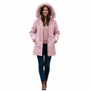 JAG Women’s Bonded Fur Water Repellent Jacket | Blush Pink | Jet Black