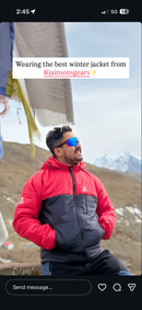 JAG Zanskar Series Ultra Light Minus 5 Quilted Jacket | Polyfill Jacket | Puffer Jacket | Black - Red