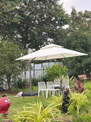 Luxury Side Pole Roman Umbrella | 360 Degrees Rotational | Water Base | 3.3 mtrs each side | Jumbo Size