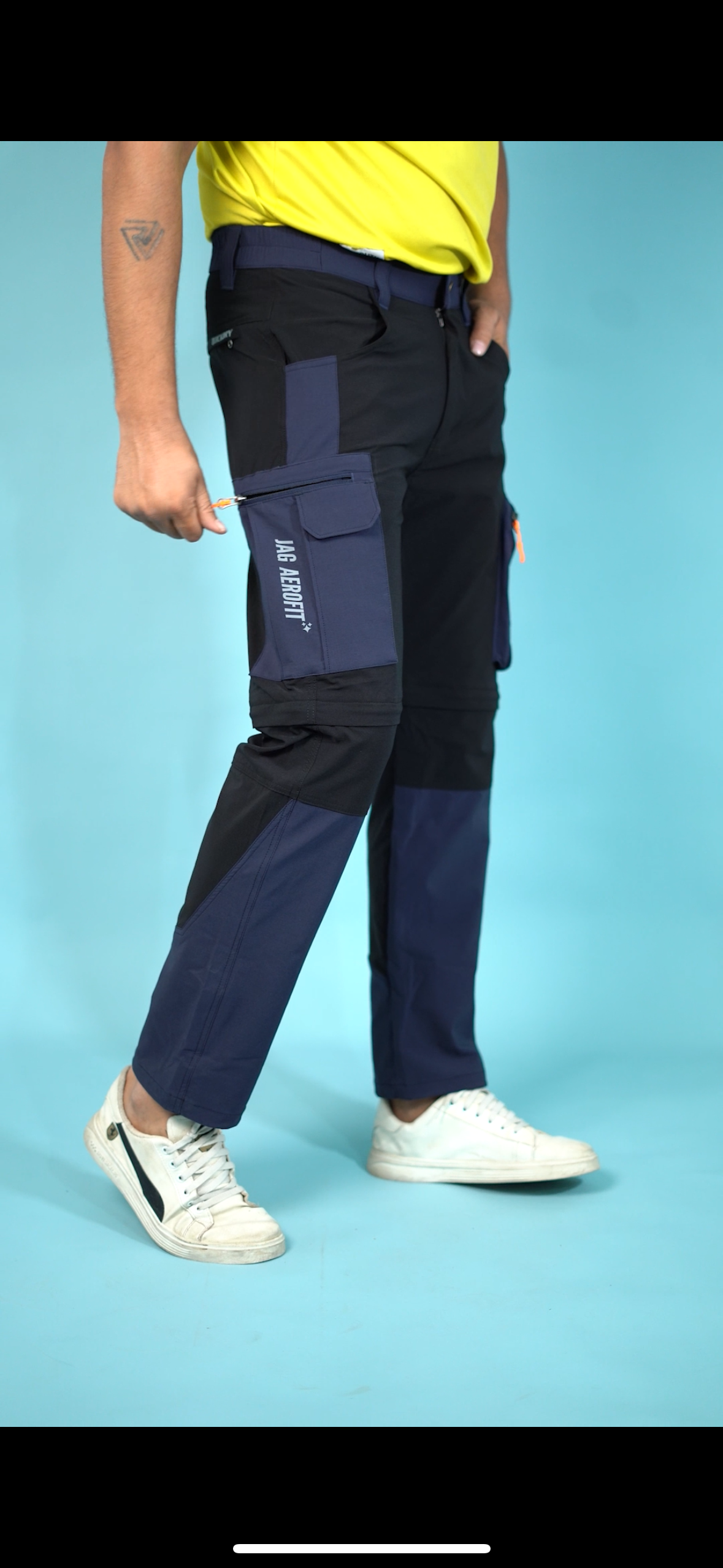JAG Aerofit Convertible Travel & Hiking Pants | 5 Pocket Design | Stretchable Fabric | Olive