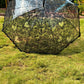 Jainsons Transparent Floral Umbrella with Frill | Midnight Black