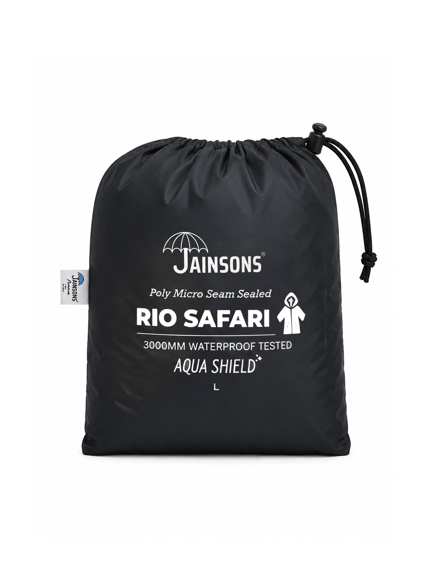 Jainsons Men's Rio Safari Raincoat Set | Black & Yellow | Poly Micro Seam Sealed | 3000MM Waterproof Tested