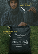 Himalayan Leopard Pack and Go Foldable Poncho | Ultra Light Series | 3000MM Water Repellent | Self Foldable | Unisex