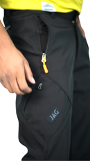 JAG Mt. Kailash Series Trekking & Hiking Pants | Snow Proof | Fleece Inside | Unisex Design | Bonded Fleeced Fabric | Snow Trekking Pants | Triple Layered Fabric | Jet Black - Limited Edition