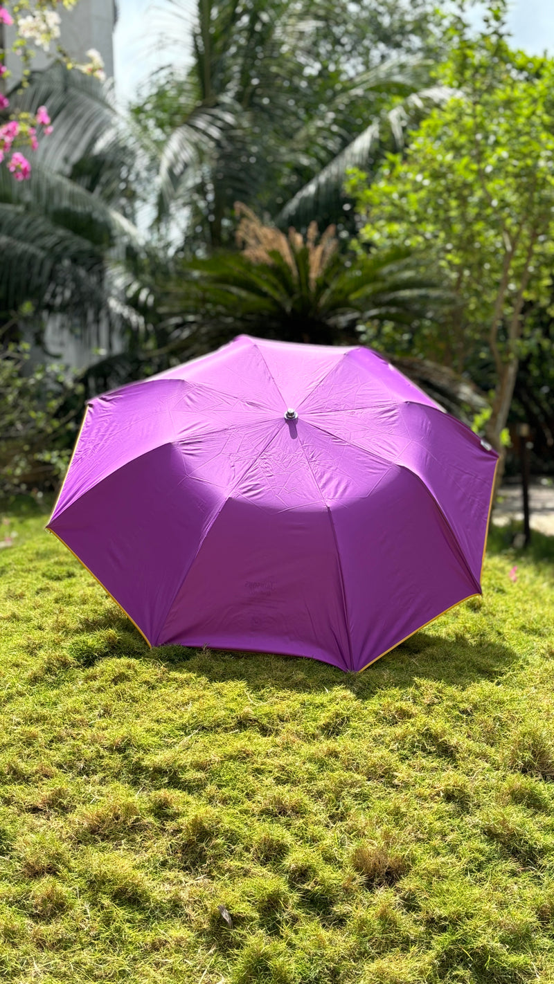 Jainsons Rain Splash 2 Fold Umbrella | Nylon Fabric | Violet
