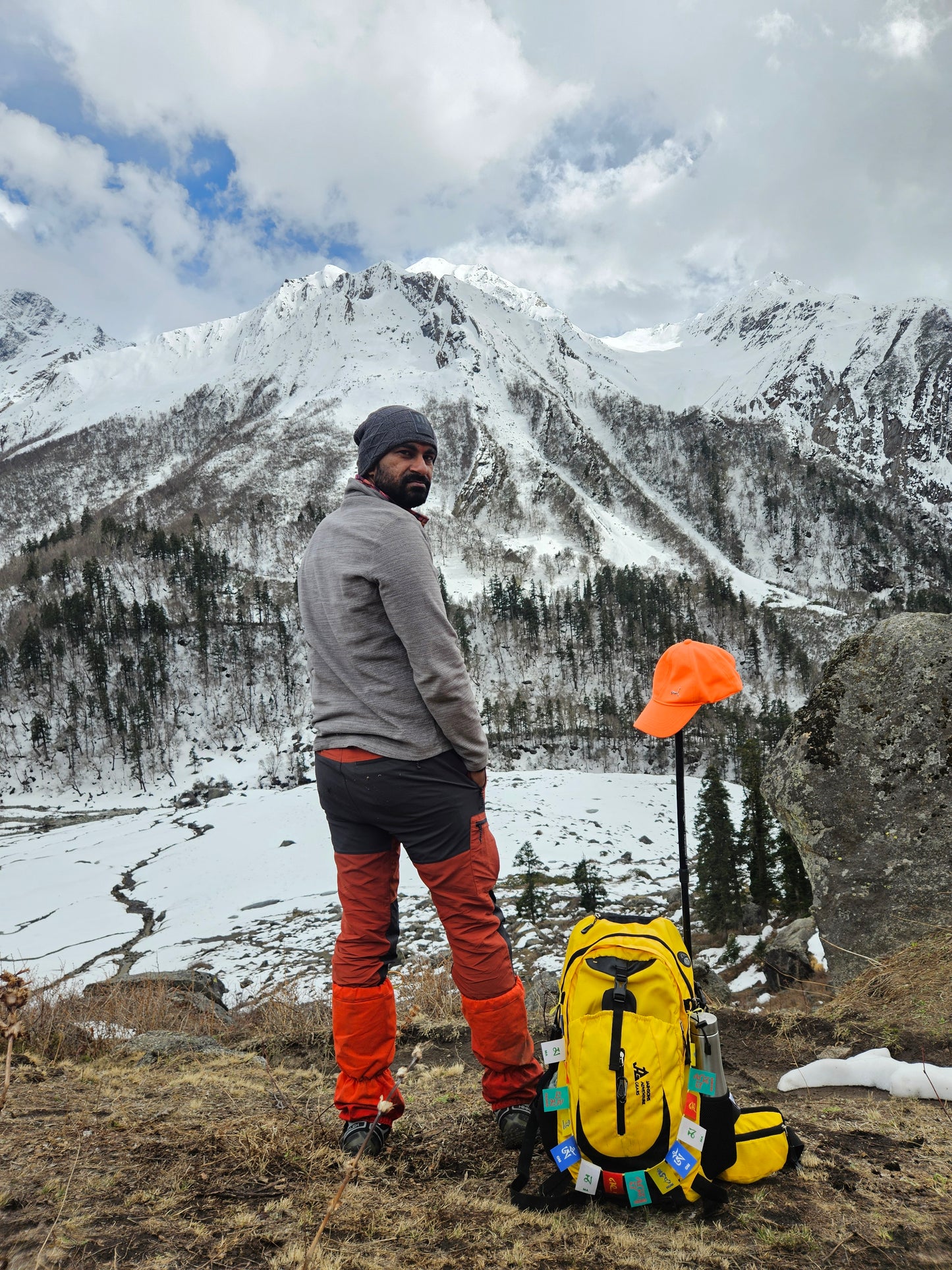JAG Aranya 45L Alpine Backpack | Air Flow Back Support | Twin Aluminium Rods + Mesh | Solar Flare