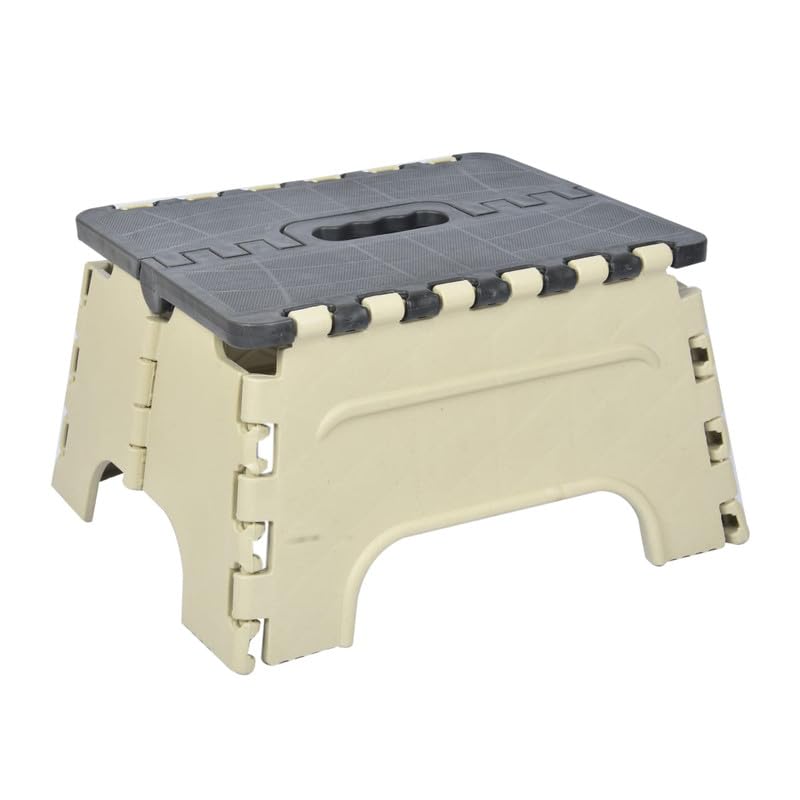 Small Folding Step Stool | Foldable Stool for Adults & Kids | Portable Plastic Non-Slip Lightweight Space Saving Easy Folding Stools for Kitchen/Bathroom/Bedroom/Office