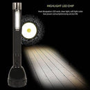 Long Range LED Torch 2400mAh Battery Torch Torch (Black, 12 cm, Rechargeable) | Lithium Battery
