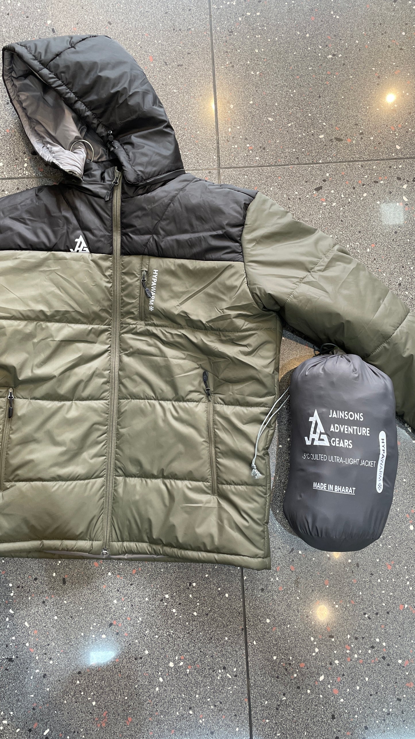 JAG Zanskar Series Ultra Light Minus 5 Quilted Jacket | Polyfill Jacket | Puffer Jacket | Grey-Blue