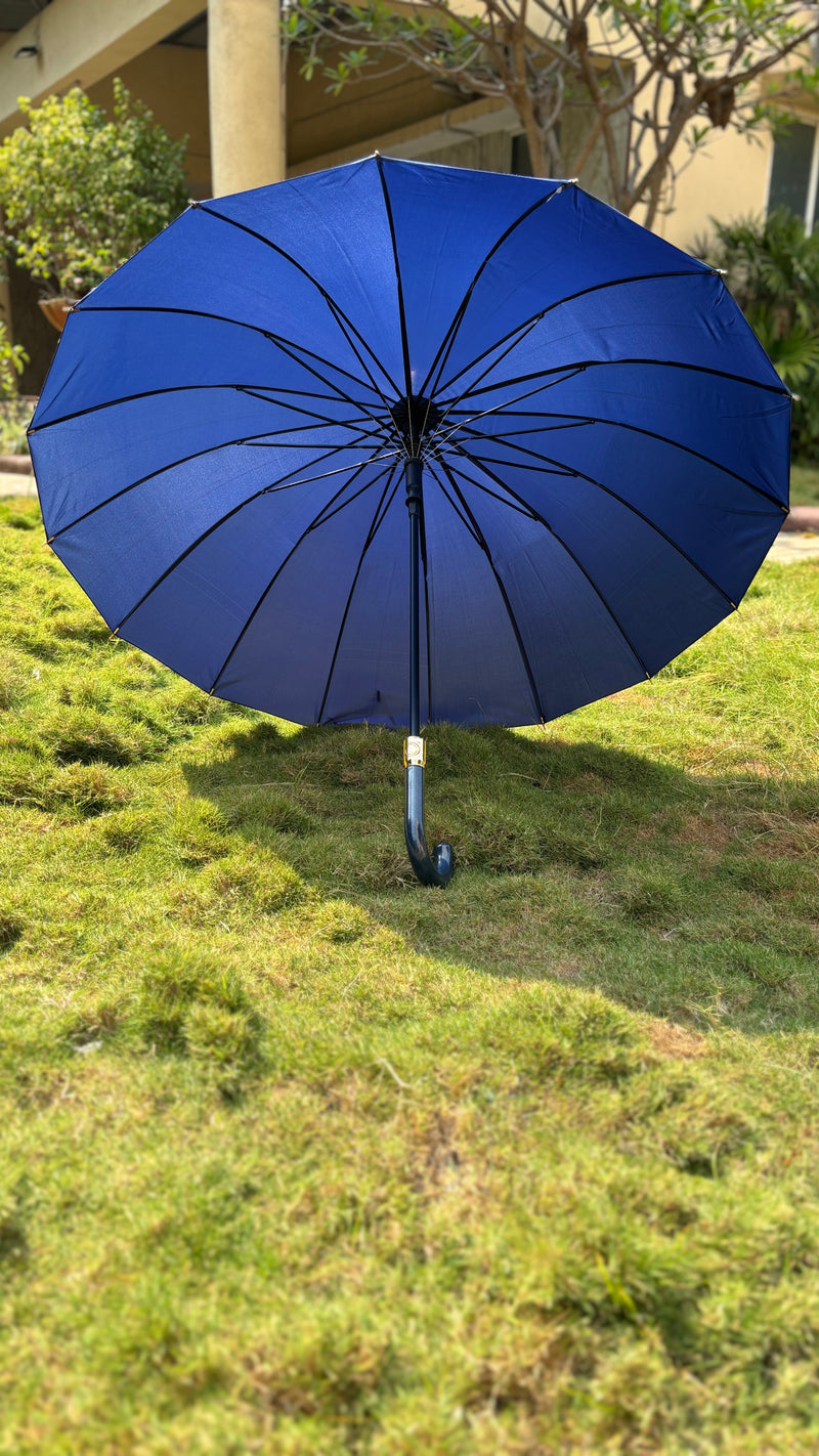 Jainsons Watermark Colour Changing Umbrella | Long Umbrella | J Handle | Navy Blue