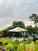 Luxury Side Pole Roman Umbrella | 360 Degrees Rotational | Water Base | 3.3 mtrs each side | Jumbo Size