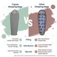Tripole Shivalik Indoor and Outdoor Sleeping Bag for Hiking, Trekking and Travelling | Mummy Shape | 3 Year Warranty (-10°C Army Green)