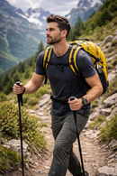 JAG Aranya 45L Alpine Backpack | Air Flow Back Support | Twin Aluminium Rods + Mesh | Solar Flare