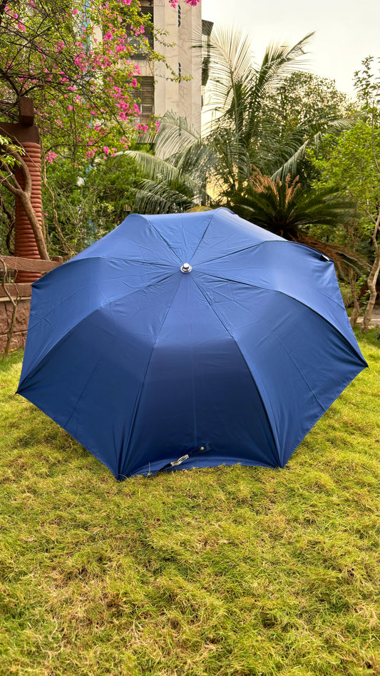 Jainsons Mono Silver 2 Fold Umbrella | Blue
