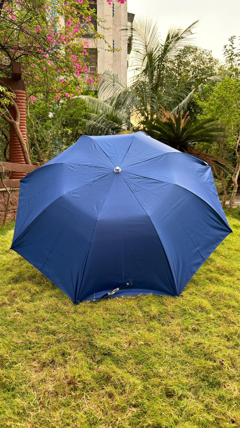 Jainsons Mono Silver 2 Fold Umbrella | Blue