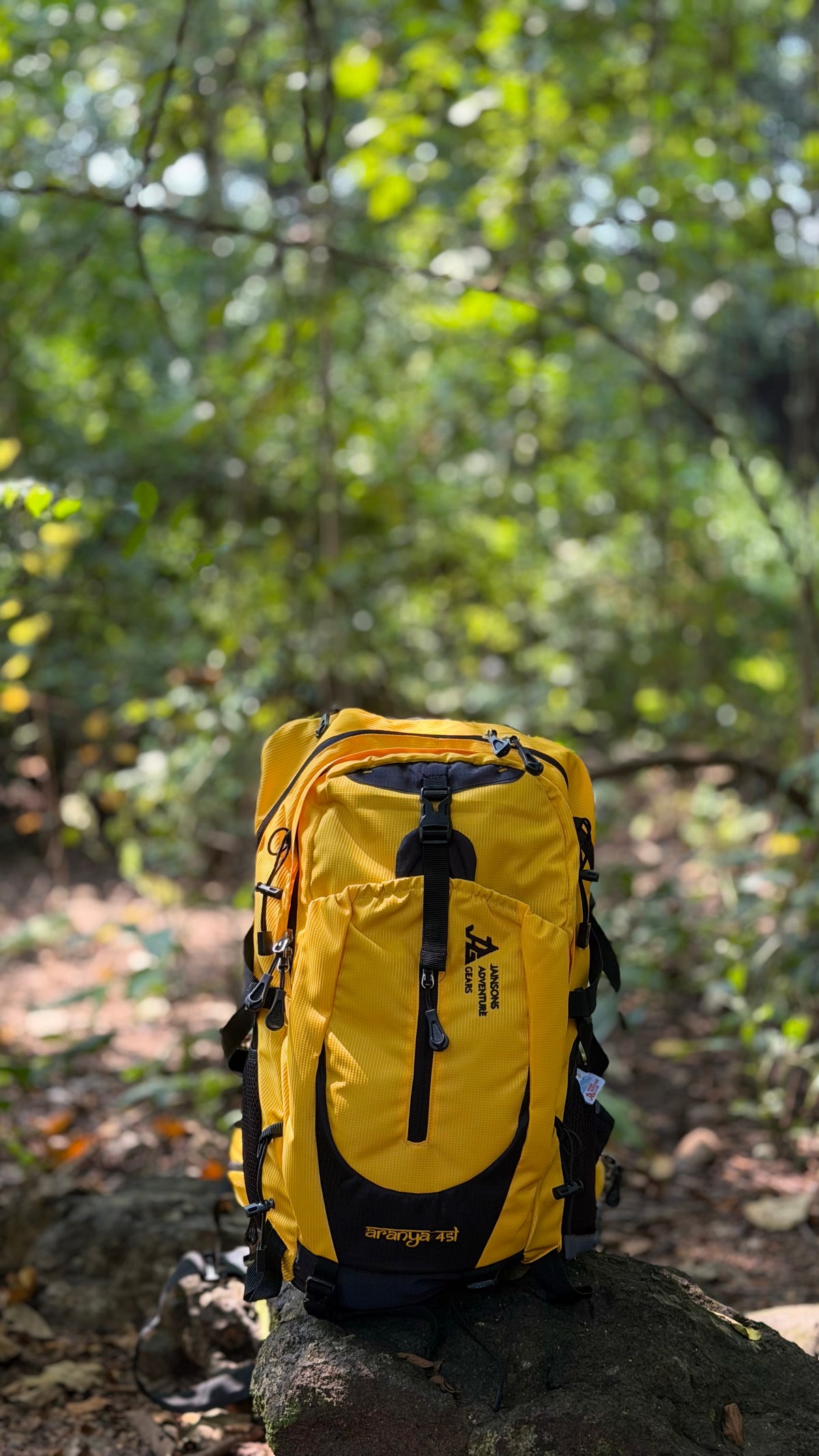 JAG Aranya 45L Alpine Backpack | Limited Edition | Air Flow Back Support | Twin Aluminium Rods + Mesh | Desert Fawn