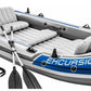 Intex Inflatable Excursion 5 Boat Set, Multi Color
