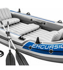 Intex Inflatable Excursion 5 Boat Set, Multi Color