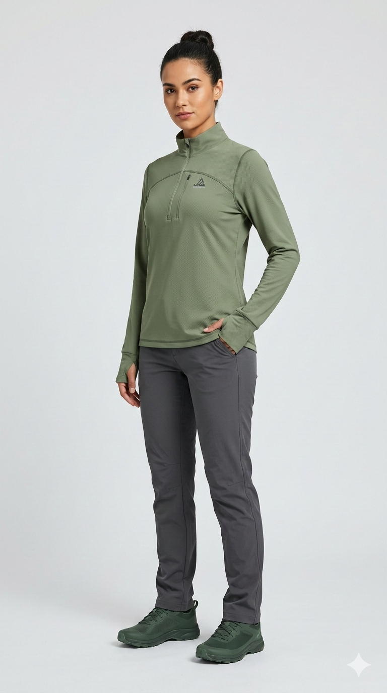 JAG Summit Seeker Series Full Sleeves Tshirt | UPF 50+ Protection | Hiking Tshirt | Trekking Tshirt | Forestt