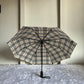 Jainsons Rain-Check 3 Fold Jumbo Umbrella | Checks Print | Khaki