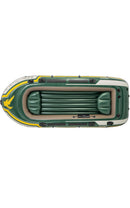 Intex Inflatable Air PVC Seahawk 4 Boat Set, Multi Color