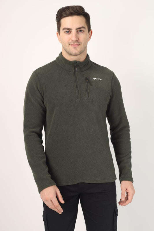 JAG Super Soft Polar Fleece Full Sleeves Zipper Tshirt | Fleece Tshirt