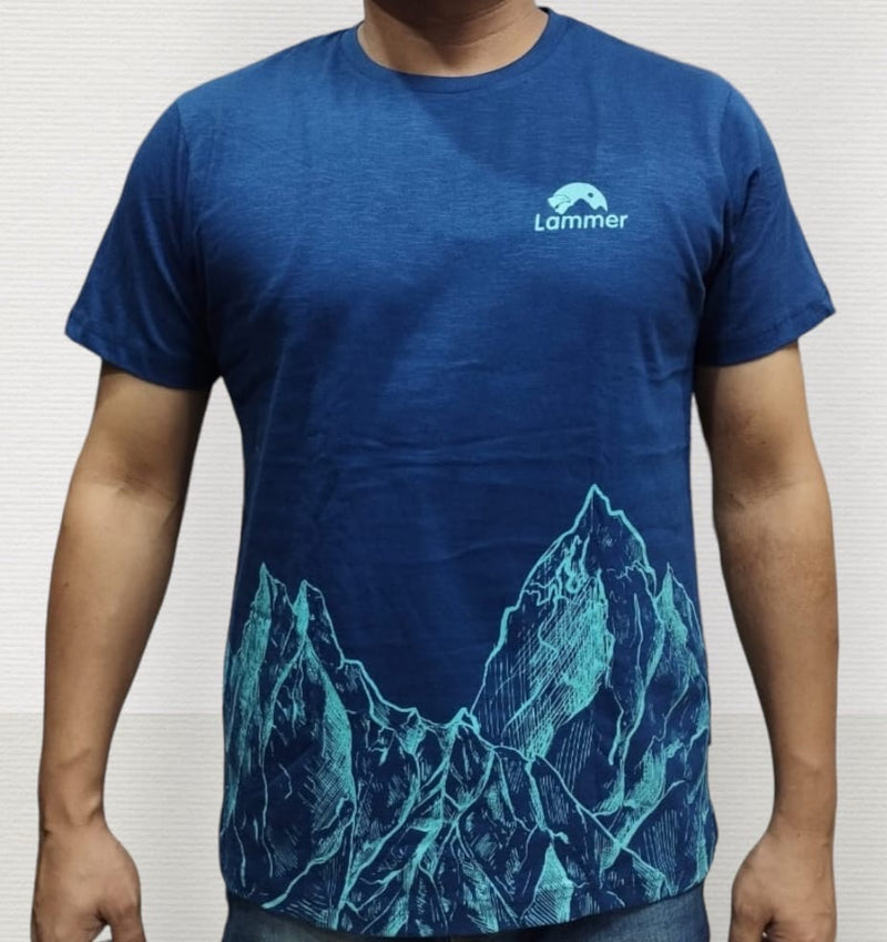 JAG 100% Premium Cotton Tshirt | Half Sleeves | Alps Mountains