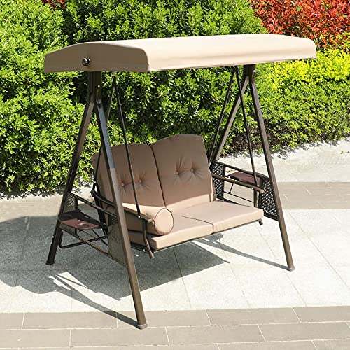 Luxury Swing for Adult 2 Seater Outdoor Garden Jhula with Canopy roof/Cushion & Cup Holder (Capacity : 270 kgs)