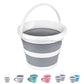Collapsible Bucket 5L 1.3Gallon Small Cleaning Bucket Mop Buckets for Household Outdoor Car Washing Tub Plastic Foldable Portable Camping Beach Sand Water Pot Pail Space Saving Round