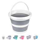 Collapsible Bucket 5L 1.3Gallon Small Cleaning Bucket Mop Buckets for Household Outdoor Car Washing Tub Plastic Foldable Portable Camping Beach Sand Water Pot Pail Space Saving Round