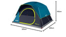 Coleman Dark Room SkyDome 6 Person Waterproof Camping Dome Tent l Fixed Pre-Attached Poles for Quick Pitch