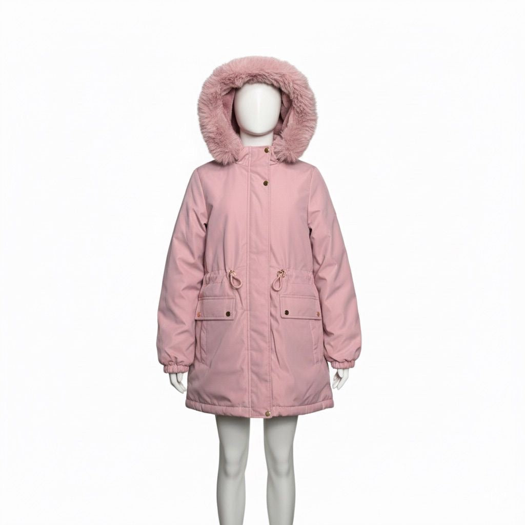 JAG Women’s Bonded Fur Water Repellent Jacket | Blush Pink | Jet Black