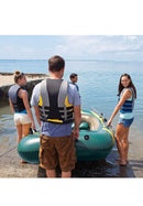 Intex Inflatable Air PVC Seahawk 4 Boat Set, Multi Color