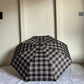 Jainsons Rain-Check 3 Fold Jumbo Umbrella | Checks Print | Black with Red Lining