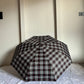 Fully Automatic Jainsons Rain-Check 3 Fold Jumbo Umbrella | Checks Print | Black with Red Lining